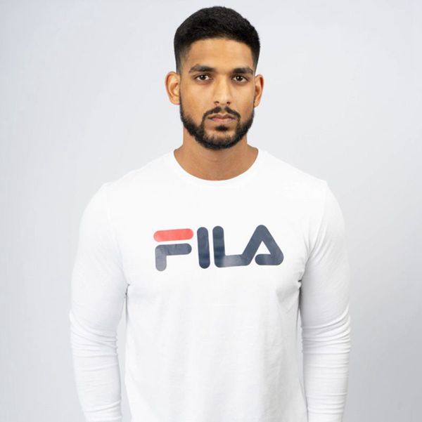 Camisetas Manga Corta Fila Hombre Blancas / Azul Marino / Rojas - Deckle Manga Larga - España 125369